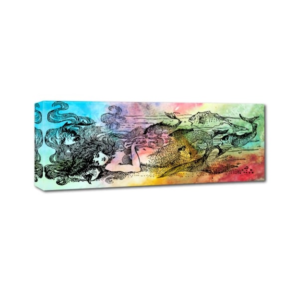 Jean Plout 'Mermaid Under The Sea 2' Canvas Art,10x32